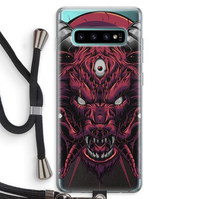 Hell Hound and Serpents: Samsung Galaxy S10 Plus Transparant Hoesje met koord