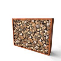 Geroba Geroba houtopslag Egura C9 2000x385x1500mm - Cortenstaal