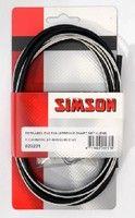 Simson rollerbrake remkabelset compleet rvs zwart op kaart