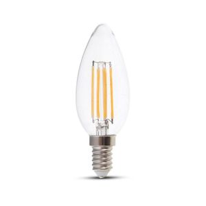 E14 LED Dimbare Filament Lamp - 4 Watt & 400 Lumen - 3000K Warm witte lichtkleur - 300° stralingshoek - 20.000 branduren geschikt voor E14 fittingen