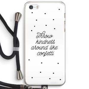 Confetti: iPhone 5 / 5S / SE Transparant Hoesje met koord