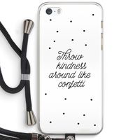 Confetti: iPhone 5 / 5S / SE Transparant Hoesje met koord