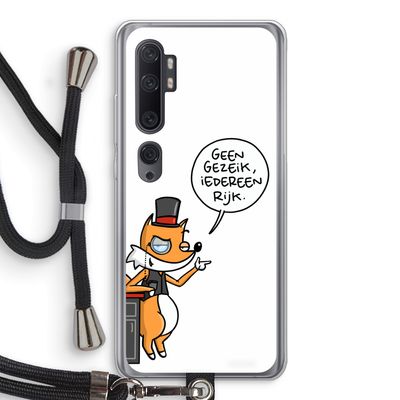 Geen Gezeik: Xiaomi Mi Note 10 Pro Transparant Hoesje met koord