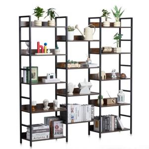 VEVOR Rustieke Boekenkast Staande Plank Opbergplank Metaal 6 Niveaus 176x30x176cm