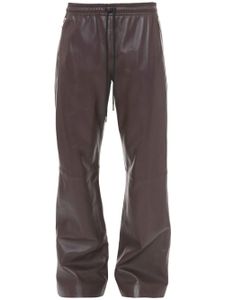 JW Anderson pantalon ample en cuir à lien de resserrage - Violet