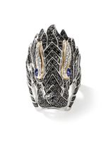 John Hardy bague Naga Saddle en or 18ct - Noir - thumbnail