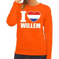 Oranje I love Willem sweater dames - thumbnail