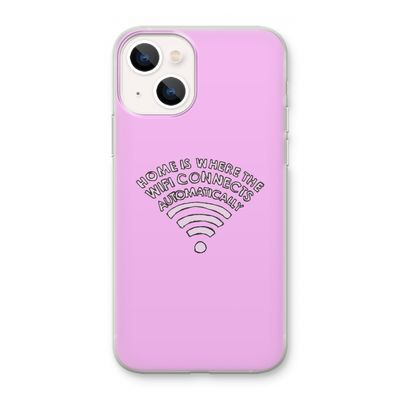 Home Is Where The Wifi Is: iPhone 13 mini Transparant Hoesje