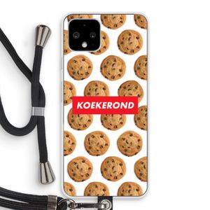 Koekerond: Pixel 4 Transparant Hoesje met koord