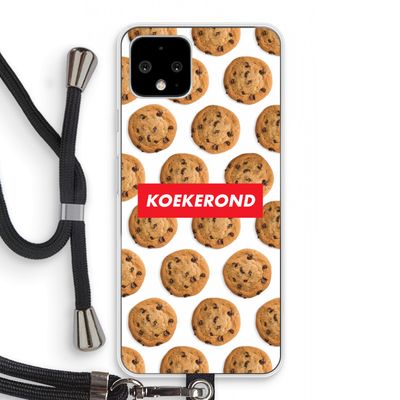 Koekerond: Pixel 4 Transparant Hoesje met koord