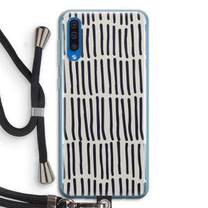 Moroccan stripes: Samsung Galaxy A50 Transparant Hoesje met koord