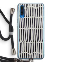 Moroccan stripes: Samsung Galaxy A50 Transparant Hoesje met koord