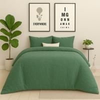 Dekbedovertrek Stonewashed - Tweepersoons (200x200 cm) - Groen Microvezel - Dessin: - Zydante - Dekbed-Discounter.nl
