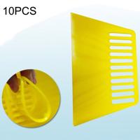 10 PCS pees kunststof schraper voor behangers & Automotive Glass folie & verf schraper Putty verfraaien Tools(Yellow)