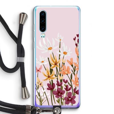 Painted wildflowers: Huawei P30 Transparant Hoesje met koord