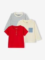 Set van 3 t-shirts baby rood