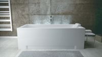 Plazan Modern ligbad met paneel acryl 140x70cm wit glans - thumbnail