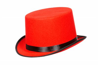 Hoge hoed rood