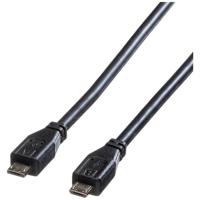 ROLINE USB 2.0 Kabel, Micro USB A Male - Micro USB B Male, 1,8m - thumbnail