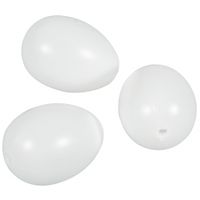 Witte plastic paaseieren 40 stuks 6 cm   -