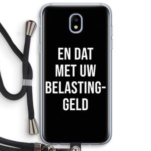 Belastinggeld - Zwart: Samsung Galaxy J5 (2017) Transparant Hoesje met koord