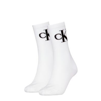 Calvin Klein Sokken Dames Monogram 2-pack Wit-35/38