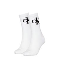 Calvin Klein Sokken Dames Monogram 2-pack Wit-35/38