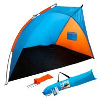 Windscherm Beach Colorbaby 62137 Blauw Oranje (200 x 125 x 120 cm)