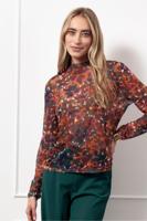 Studio Anneloes Francie Mesh Flower Top 13184 T-shirt Lange Mouw 9997 Multi Color