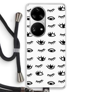 Eye pattern #2: Huawei P50 Pro Transparant Hoesje met koord