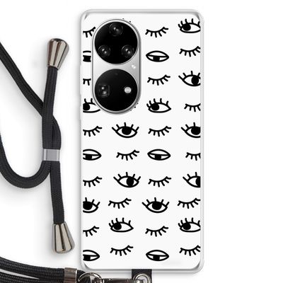 Eye pattern #2: Huawei P50 Pro Transparant Hoesje met koord