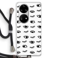 Eye pattern #2: Huawei P50 Pro Transparant Hoesje met koord