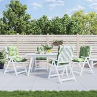 VidaXL Stoelkussens 2 st lage rug bladpatroon oxford stof