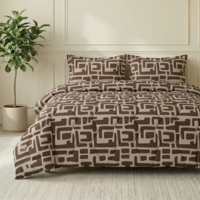 Sale: -41% | Wasbaar Easy Dekbed Zonder Overtrek - Zonder Overtrek - Abstract - Bruin - Dekbed-Discounter.nl