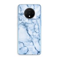 Blauw marmer: OnePlus 7T Transparant Hoesje