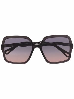 Chloé Eyewear lunettes de soleil à monture carrée - Gris
