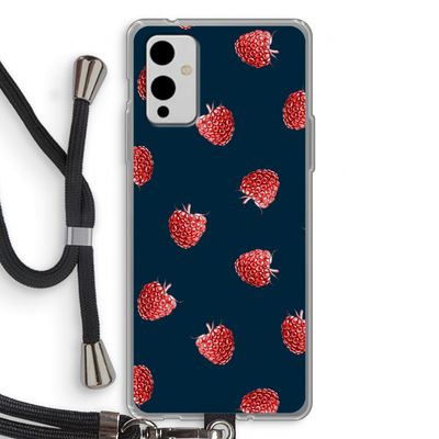 Framboosjes: OnePlus 9 Transparant Hoesje met koord
