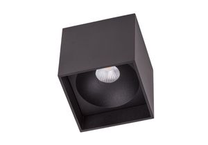 BC0002 LED-opbouwarmatuur Vierkant 1x6,5W 2700K Dimbaar Zwart