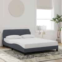Bedframe zonder matras 140x200 cm fluweel donkergrijs