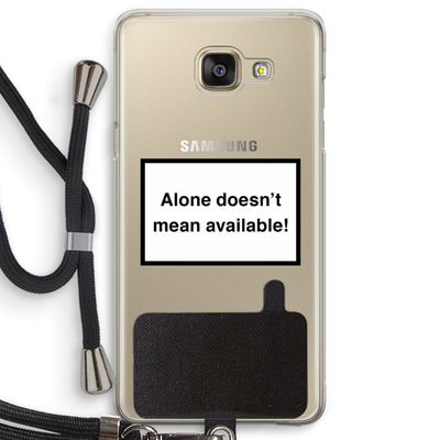 Alone: Samsung Galaxy A5 (2016) Transparant Hoesje met koord