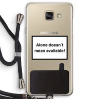 Alone: Samsung Galaxy A5 (2016) Transparant Hoesje met koord