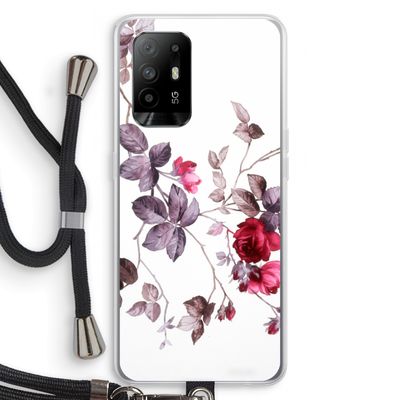 Mooie bloemen: Oppo A94 5G Transparant Hoesje met koord