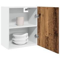 Hangkast 50x31x60 cm bewerkt hout oud houtkleurig