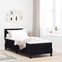 Boxspringbed met matras met matras Zwart 80 x 200 cm Stof