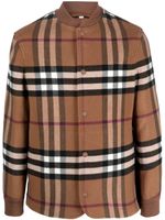 Burberry veste bomber en laine à carreaux - Marron - thumbnail