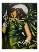 Kunstdruk Tamara De Lempicka - Donna Vestita In Verde 60x80cm Kunstdruk Tamara De Lempicka - Donna Vestita In Verde 60x80cm