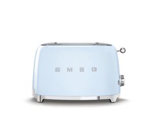 Smeg TSF01PBEU 50's style broodrooster 2X2 geschikt voor twee sneetjes brood, Pastelblauw