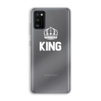 King zwart: Samsung Galaxy A41 Transparant Hoesje King zwart: Samsung Galaxy A41 Transparant Hoesje