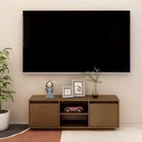 Tv-meubel 110x30x40 cm massief grenenhout honingbruin