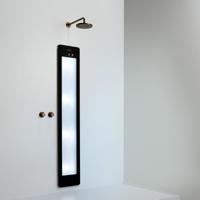 Sunshower Round Large Plus - Inbouw - Infrarood + Uv - 33 x 185 x 10 cm - Zwart